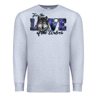 Heather Grey For The Love Of The Wolves Premium Sweatshirt - RanaPortraitStore