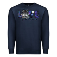 Navy For The Love Of The Wolves Premium Sweatshirt - RanaPortraitStore