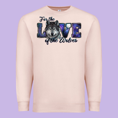 For The Love Of The Wolves Premium Sweatshirt Designed By Ranaportraitstore