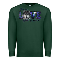 Sports Green For The Love Of The Wolves Premium Sweatshirt - RanaPortraitStore
