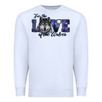 White For The Love Of The Wolves Premium Sweatshirt - RanaPortraitStore