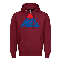 Burgundy k2 ski snowboarding Zipper Hoodie - artisFamous