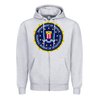 Heather Grey fbi Zipper Hoodie - artisFamous