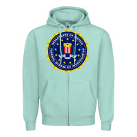 Seafoam fbi Zipper Hoodie - artisFamous