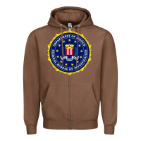 Chestnut fbi Zipper Hoodie - artisFamous