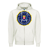 Oatmeal Heather fbi Zipper Hoodie - artisFamous