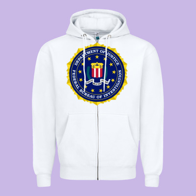 Fbi Zipper Hoodie Designed By Artisfamous