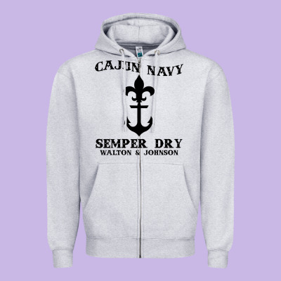 Cajun Navy Zipper Hoodie Designed By Artisfamous