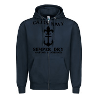 Navy cajun navy Zipper Hoodie - artisFamous