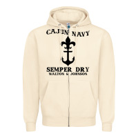 Sandshell cajun navy Zipper Hoodie - artisFamous