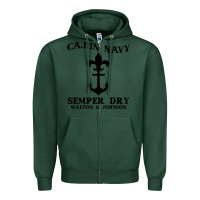 Sports Green cajun navy Zipper Hoodie - artisFamous