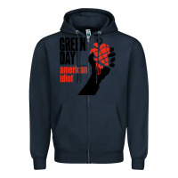 Navy american idiot Zipper Hoodie - artisFamous