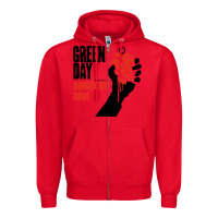 Red american idiot Zipper Hoodie - artisFamous