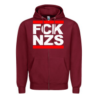 Burgundy fck nzs Zipper Hoodie - artisFamous