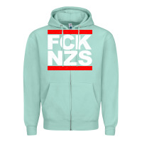 Seafoam fck nzs Zipper Hoodie - artisFamous