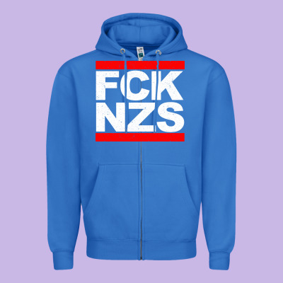 Fck Nzs Zipper Hoodie Designed By Artisfamous
