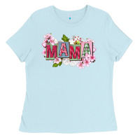 Baby Blue Mother's Day mama Ladies Tee - FaDigitalArtStudio