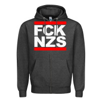 Charcoal Heather fck nzs Zipper Hoodie - artisFamous