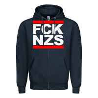 Navy fck nzs Zipper Hoodie - artisFamous