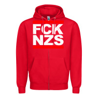 Red fck nzs Zipper Hoodie - artisFamous