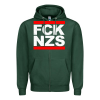 Sports Green fck nzs Zipper Hoodie - artisFamous