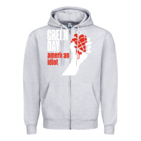 Heather Grey american idiot Zipper Hoodie - artisFamous