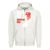 Oatmeal Heather american idiot Zipper Hoodie - artisFamous