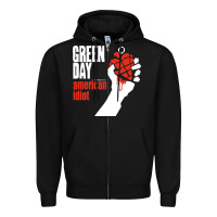 Black american idiot Zipper Hoodie - artisFamous