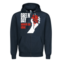 Navy american idiot Zipper Hoodie - artisFamous