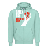 Seafoam american idiot Zipper Hoodie - artisFamous