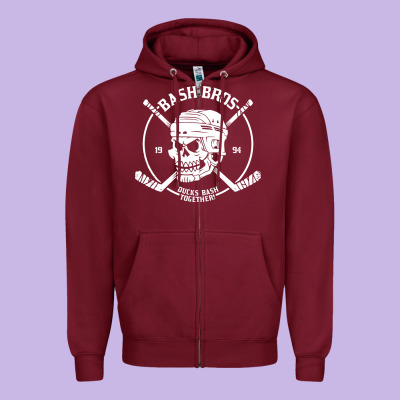 Bash Bros Zipper Hoodie Designed By Artisfamous