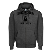 Charcoal Heather mordor university Zipper Hoodie - artisFamous