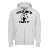 Dove Grey mordor university Zipper Hoodie - artisFamous