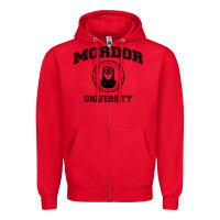 Red mordor university Zipper Hoodie - artisFamous