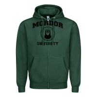 Sports Green mordor university Zipper Hoodie - artisFamous