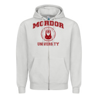 Dove Grey mordor university Zipper Hoodie - artisFamous