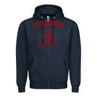 Navy mordor university Zipper Hoodie - artisFamous