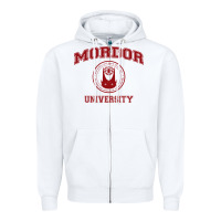 White mordor university Zipper Hoodie - artisFamous