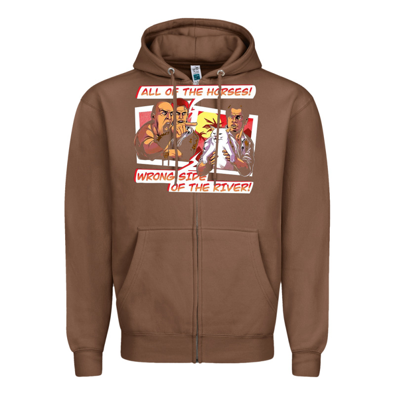 Wrong Side Of The River Zipper Hoodie by artisFamous | Teevron