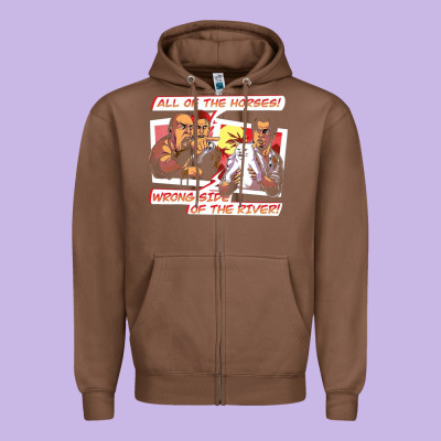 Wrong Side Of The River Zipper Hoodie Designed By Artisfamous