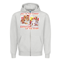 Dove Grey wrong side of the river Zipper Hoodie - artisFamous