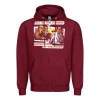 Burgundy wrong side of the river Zipper Hoodie - artisFamous