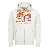 Oatmeal Heather wrong side of the river Zipper Hoodie - artisFamous
