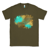 Army Green turquoise leopard patch Classic Tee - Jasminsmagicworld