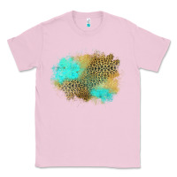 Bubblegum Pink turquoise leopard patch Classic Tee - Jasminsmagicworld