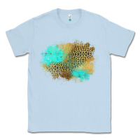 Dusty Blue turquoise leopard patch Classic Tee - Jasminsmagicworld