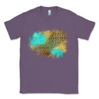 Lavender turquoise leopard patch Classic Tee - Jasminsmagicworld