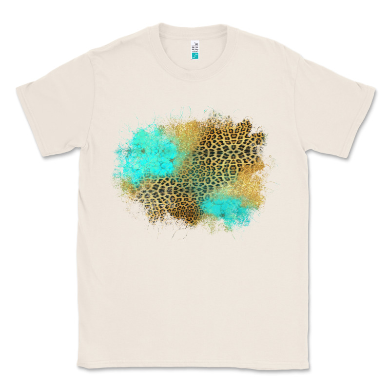 Turquoise Leopard Patch Classic Tee by Jasminsmagicworld | Teevron