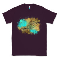 Plum turquoise leopard patch Classic Tee - Jasminsmagicworld