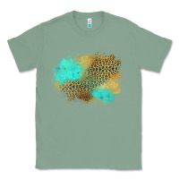 Sage turquoise leopard patch Classic Tee - Jasminsmagicworld
